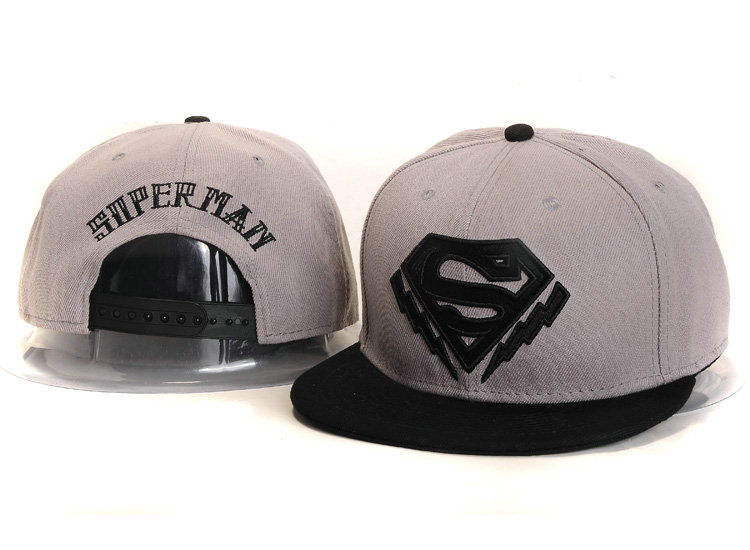 Super Man Grey Snapback Hat YS
